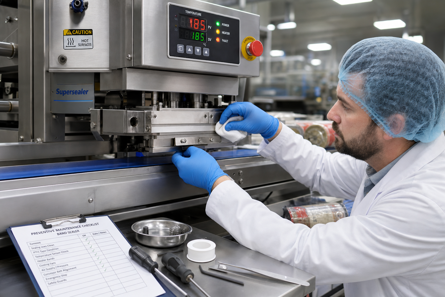 Onderhoud van sealmachine voor consistente sealnaden