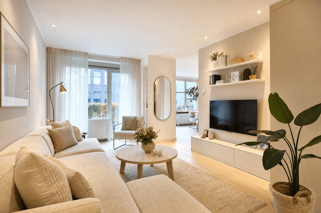 Hoe maak je een interieurontwerp dat je woning groter en lichter laat lijken met kleurgebruik, verlichting en slimme indeling?